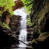 Photo of a waterfall at Matthiessen State Park in Illinois.